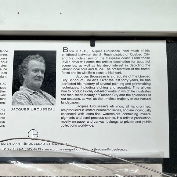 Jacques Brousseau “Maison Chevalier Quebec” Etching Art-Signed-FRAMED-Authentic - Picture 10 of 16